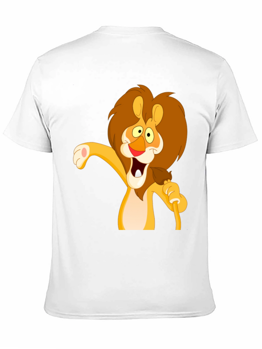Lion Cartoon Graphic Black T-Shirt
