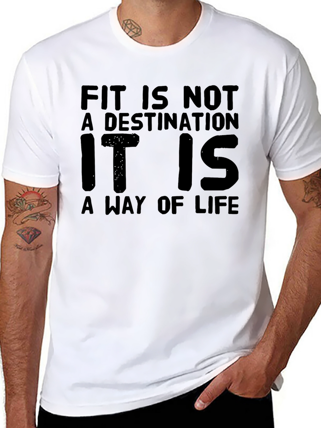 Fit Is Not A Destination T-Shirt - Black
