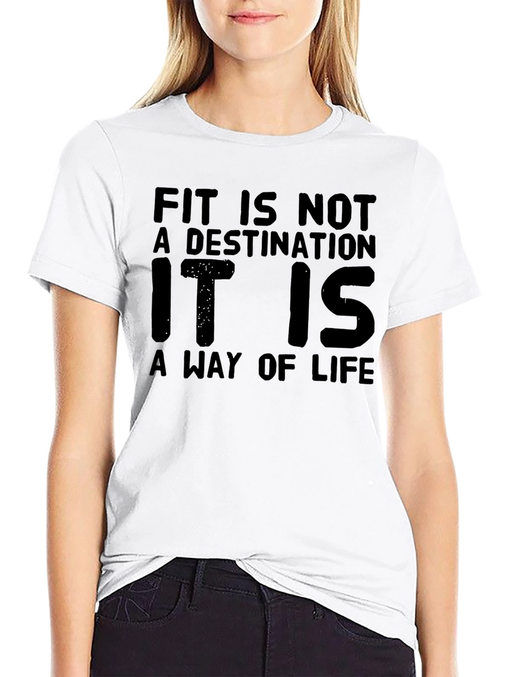 Fit Is Not A Destination T-Shirt - Black