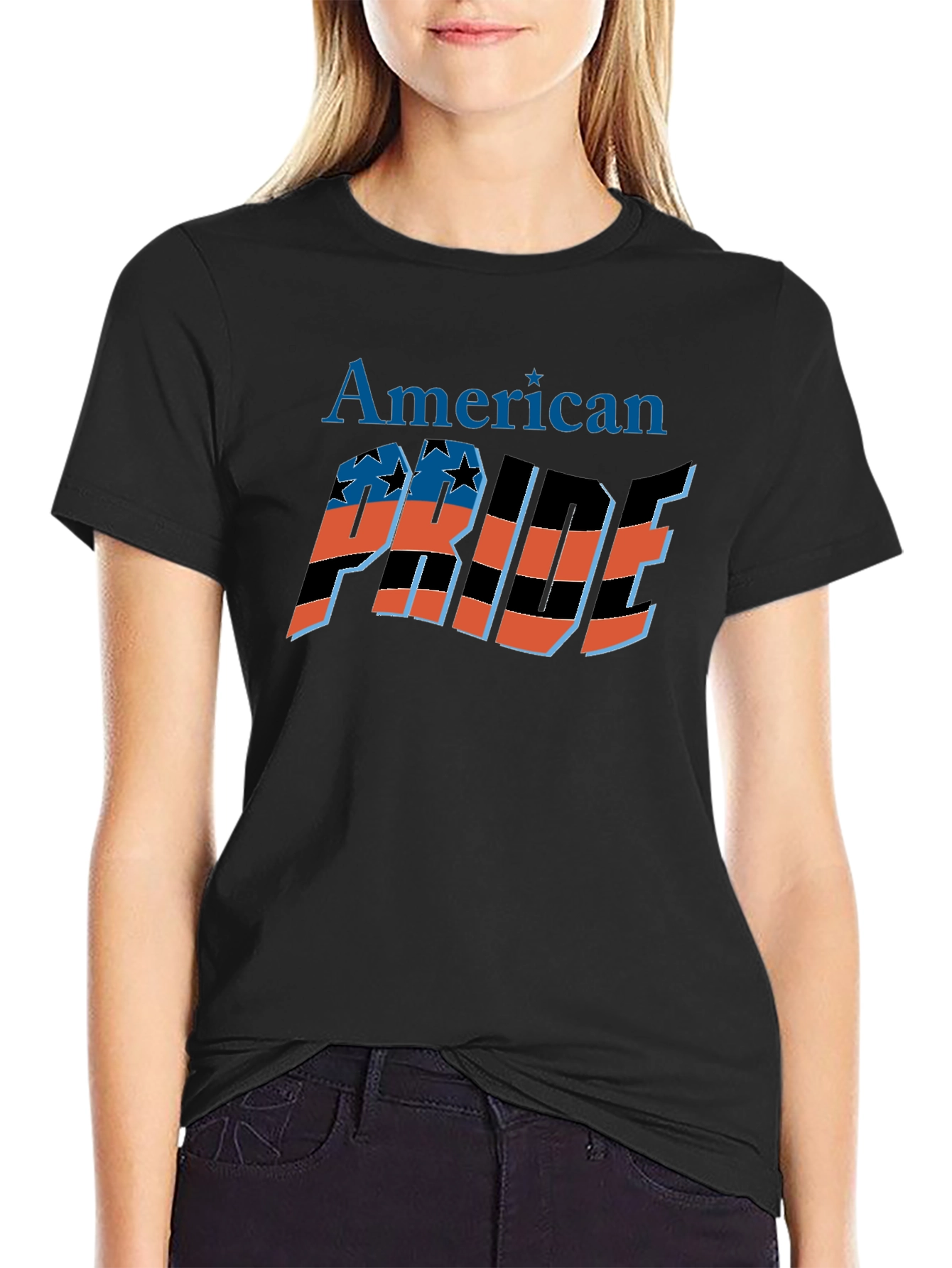 American Pride Graphic Tee - Black