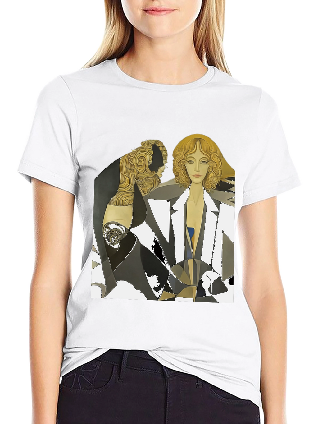 Stylish Graphic Tee - Retro Fashion Illustration