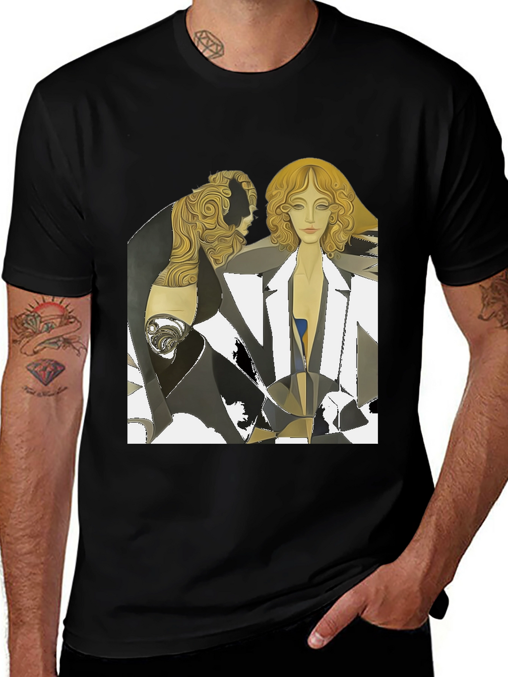 Stylish Graphic Tee - Retro Fashion Illustration