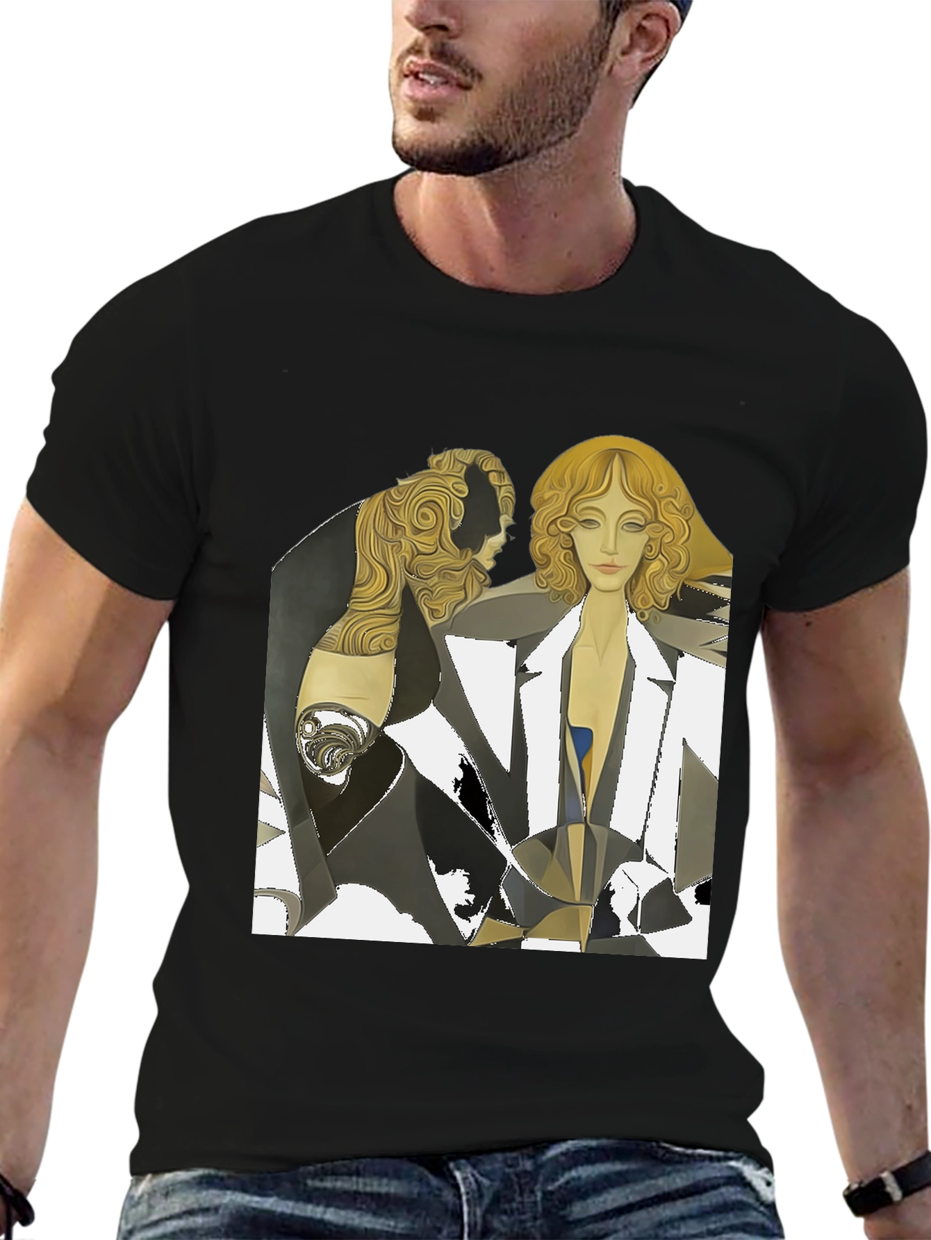 Stylish Graphic Tee - Retro Fashion Illustration