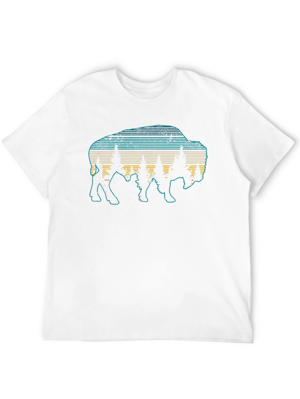 Retro Bison Graphic T-Shirt - Nature Inspired Design