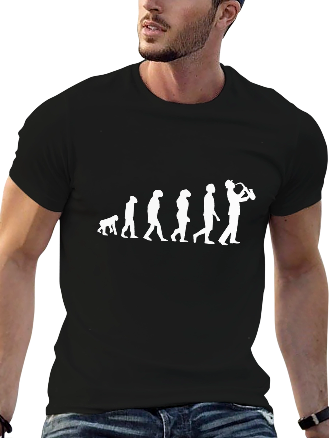 Evolution of Saxophone Player T-Shirt