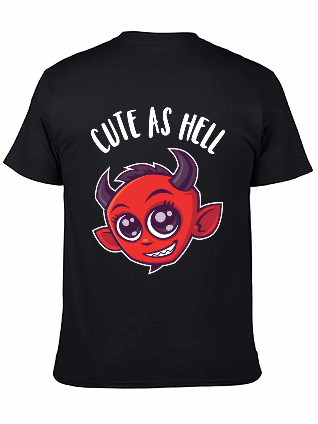 Cute as Hell T-Shirt - Devil Cartoon Graphic Tee