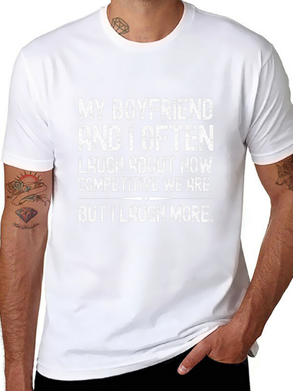 Funny Boyfriend T-Shirt - Competitive Relationship Tee