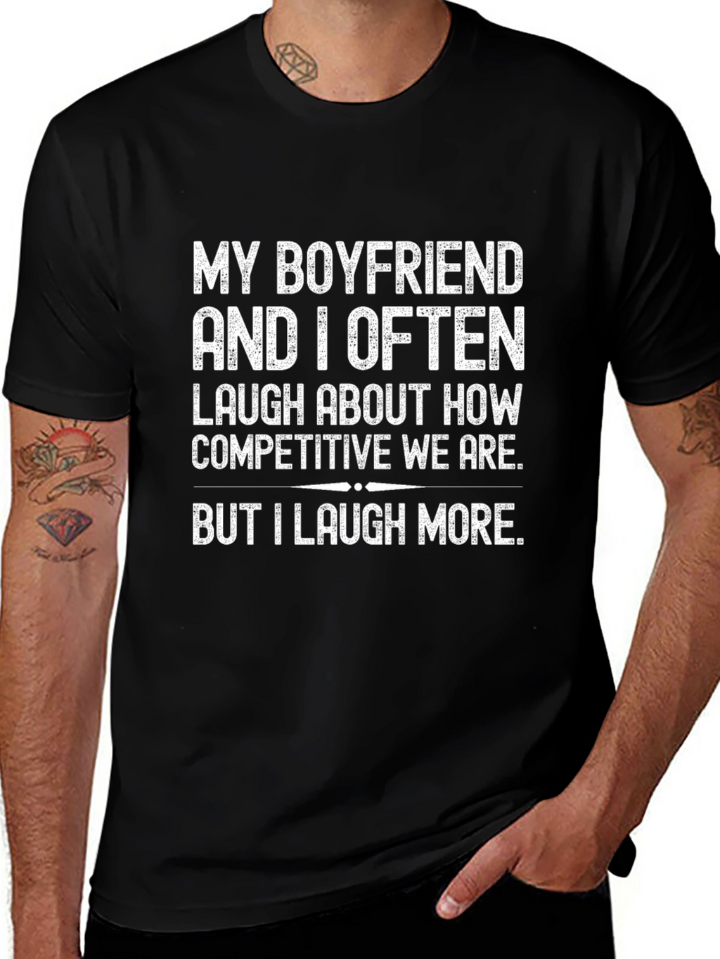 Funny Boyfriend T-Shirt - Competitive Relationship Tee