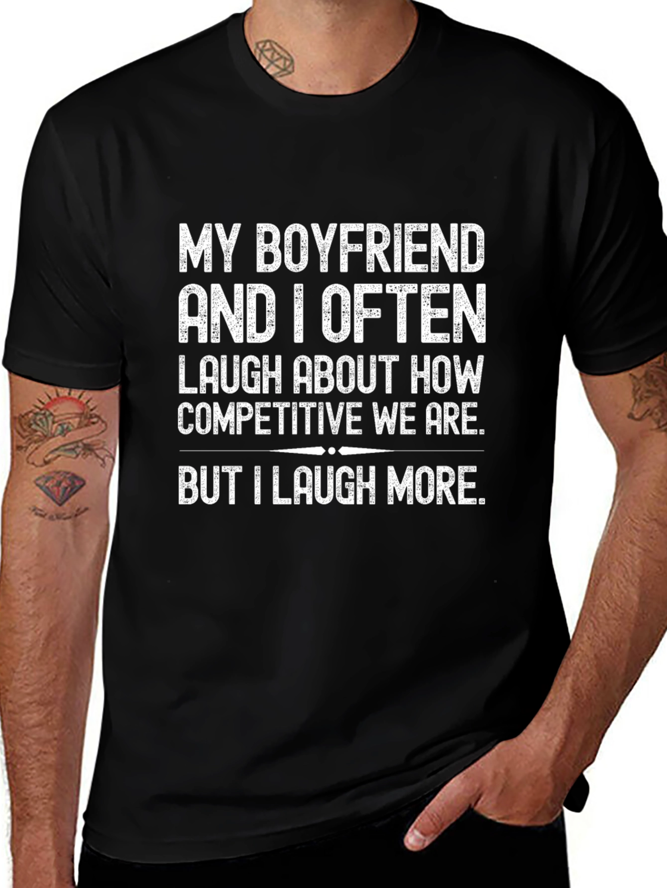 Funny Boyfriend T-Shirt - Competitive Relationship Tee