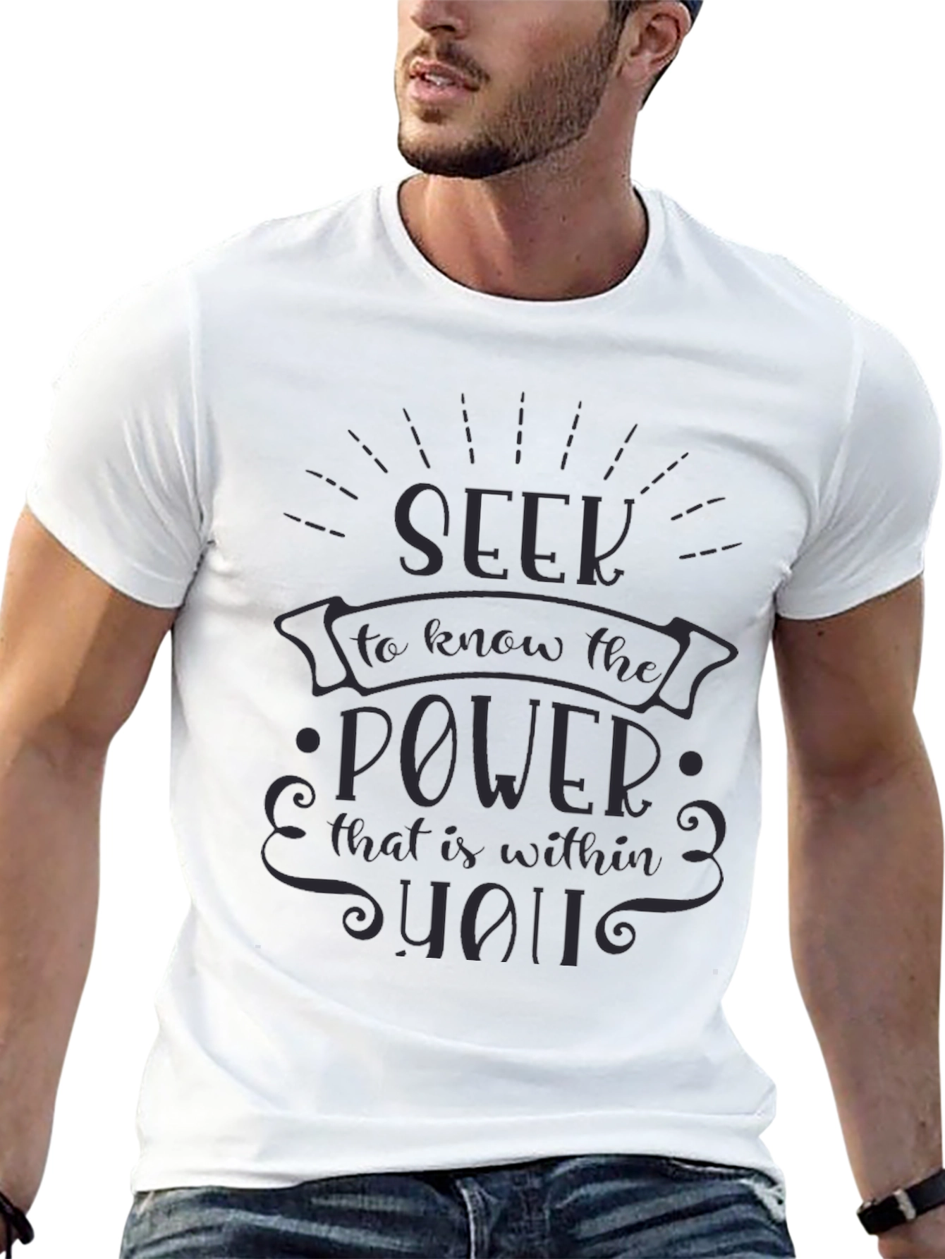 Seek the Power Within Black T-Shirt