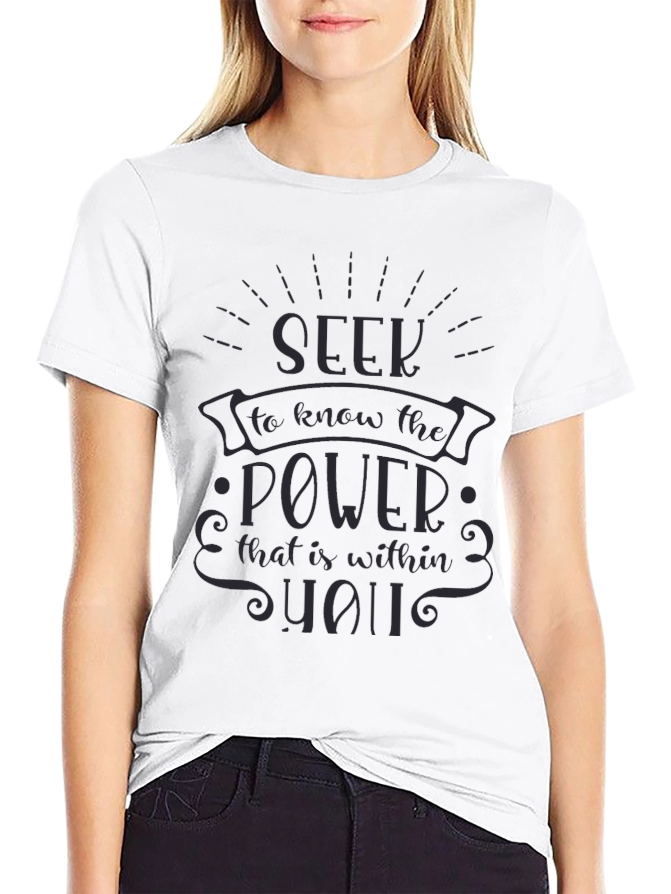 Seek the Power Within Black T-Shirt