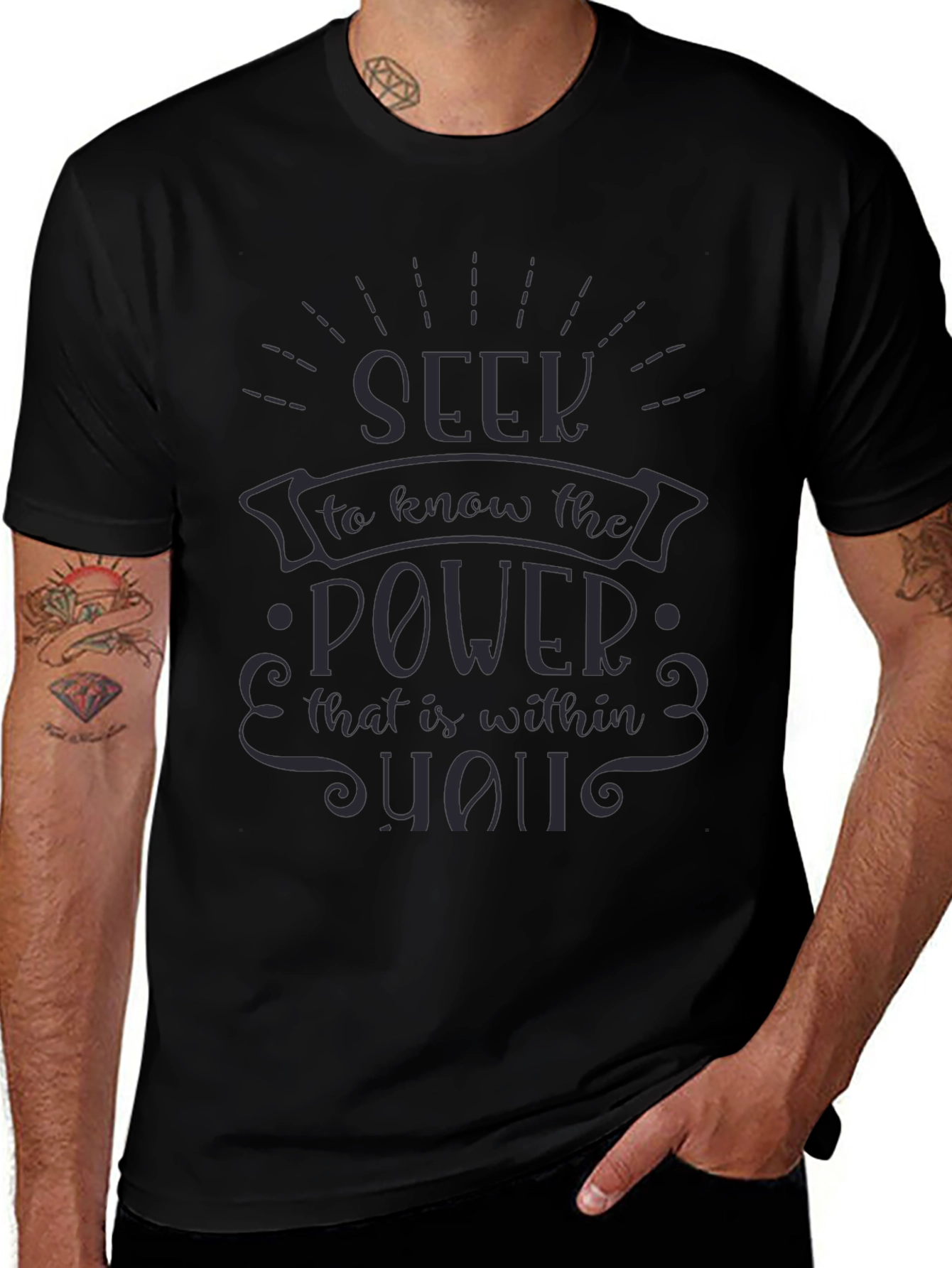 Seek the Power Within Black T-Shirt