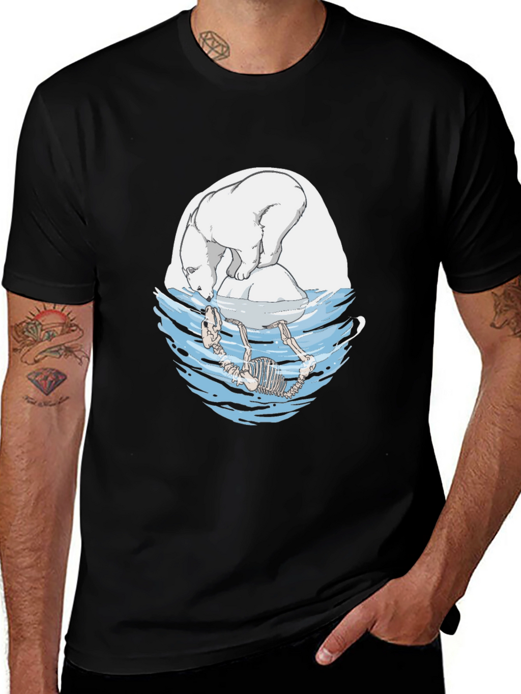 Polar Bear Graphic Tee - Climate Change Awareness