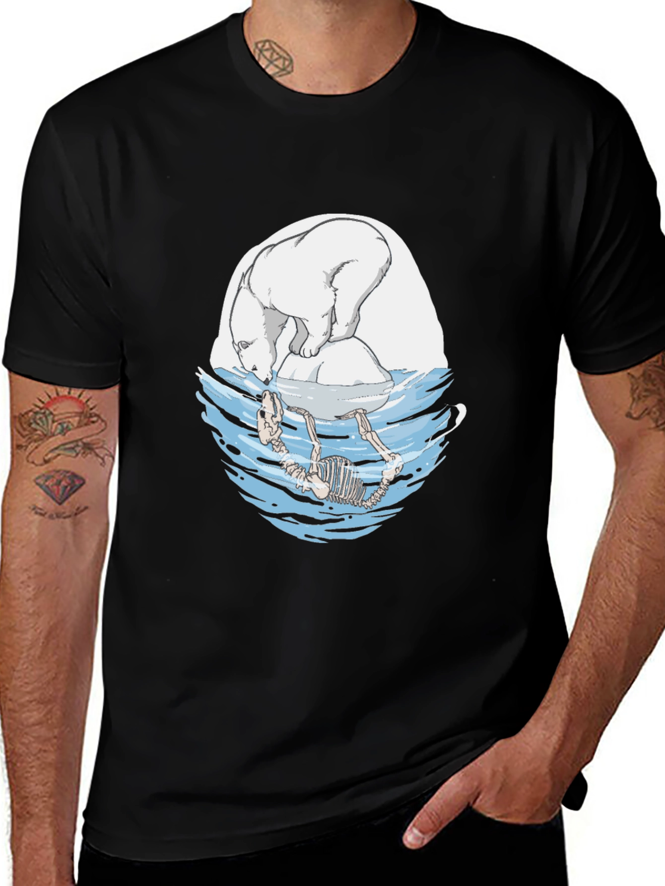 Polar Bear Graphic Tee - Climate Change Awareness