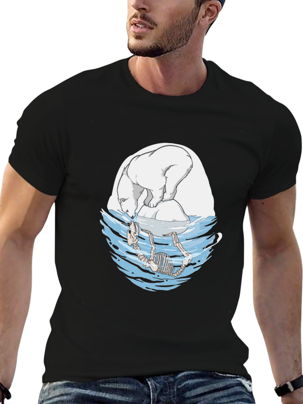Polar Bear Graphic Tee - Climate Change Awareness