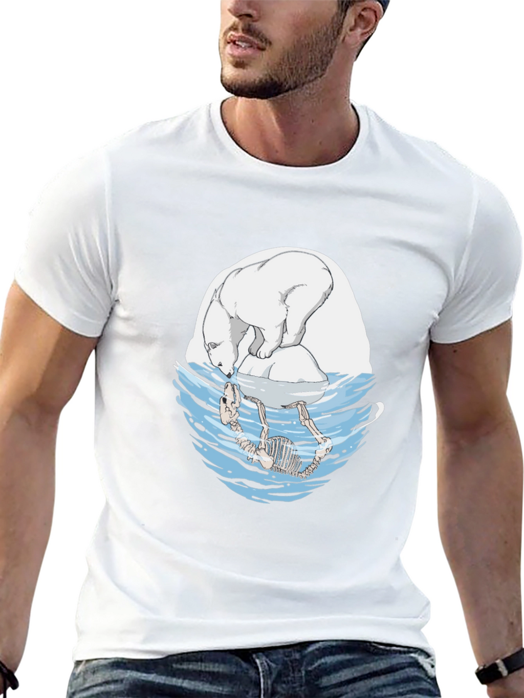 Polar Bear Graphic Tee - Climate Change Awareness