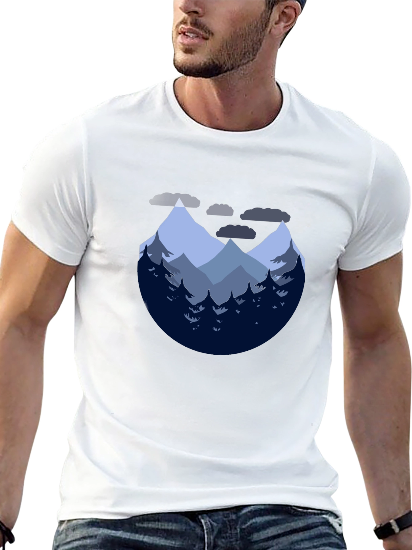 Mountain Graphic Tee - Nature Lovers Black T-Shirt