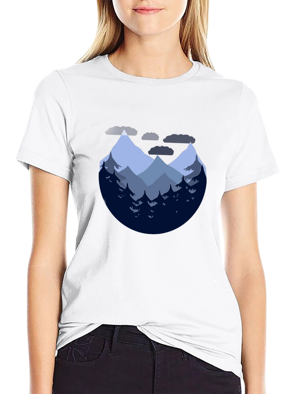 Mountain Graphic Tee - Nature Lovers Black T-Shirt