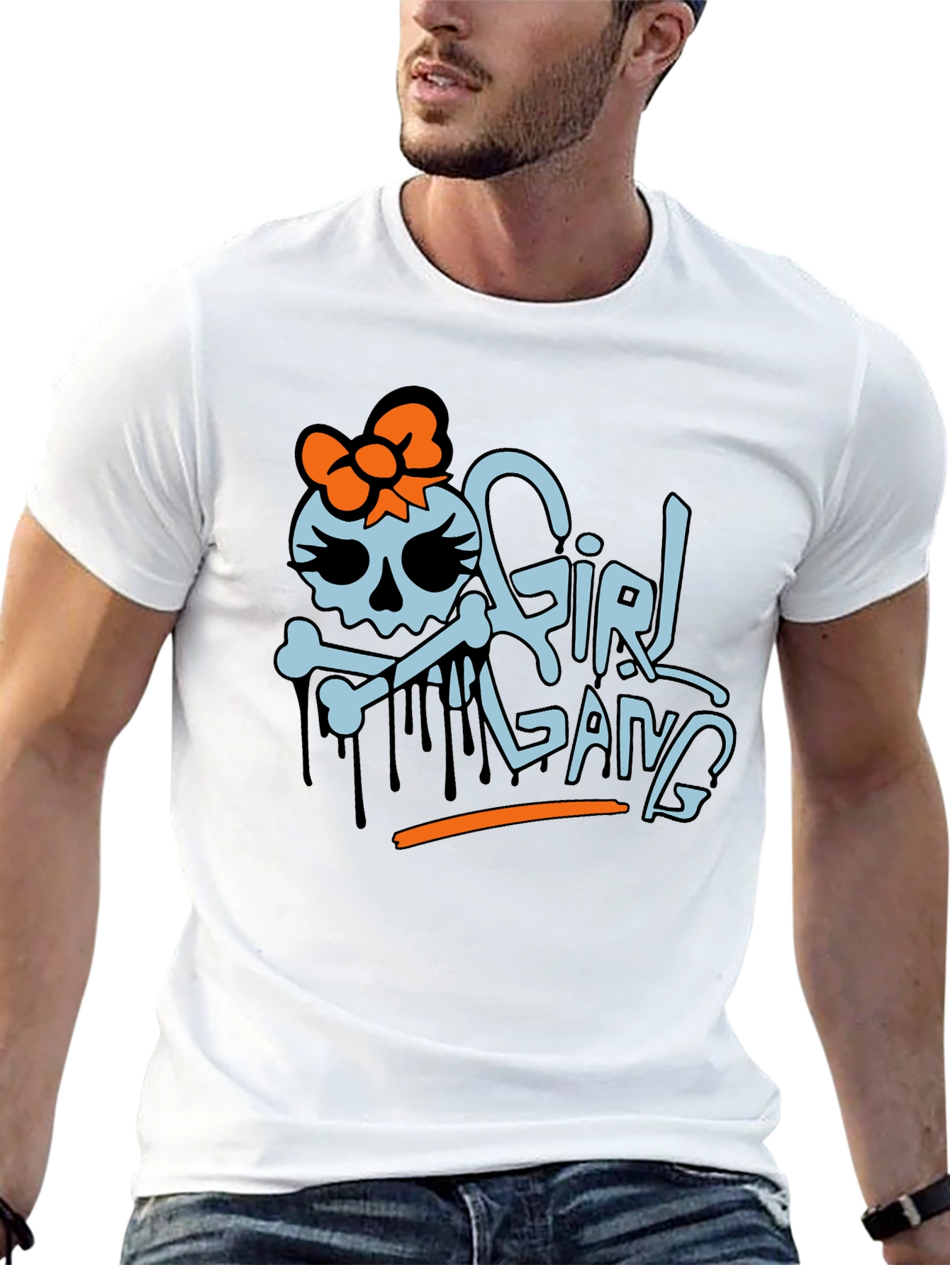 Girl Gang Graphic T-Shirt - Trendy Skull Design