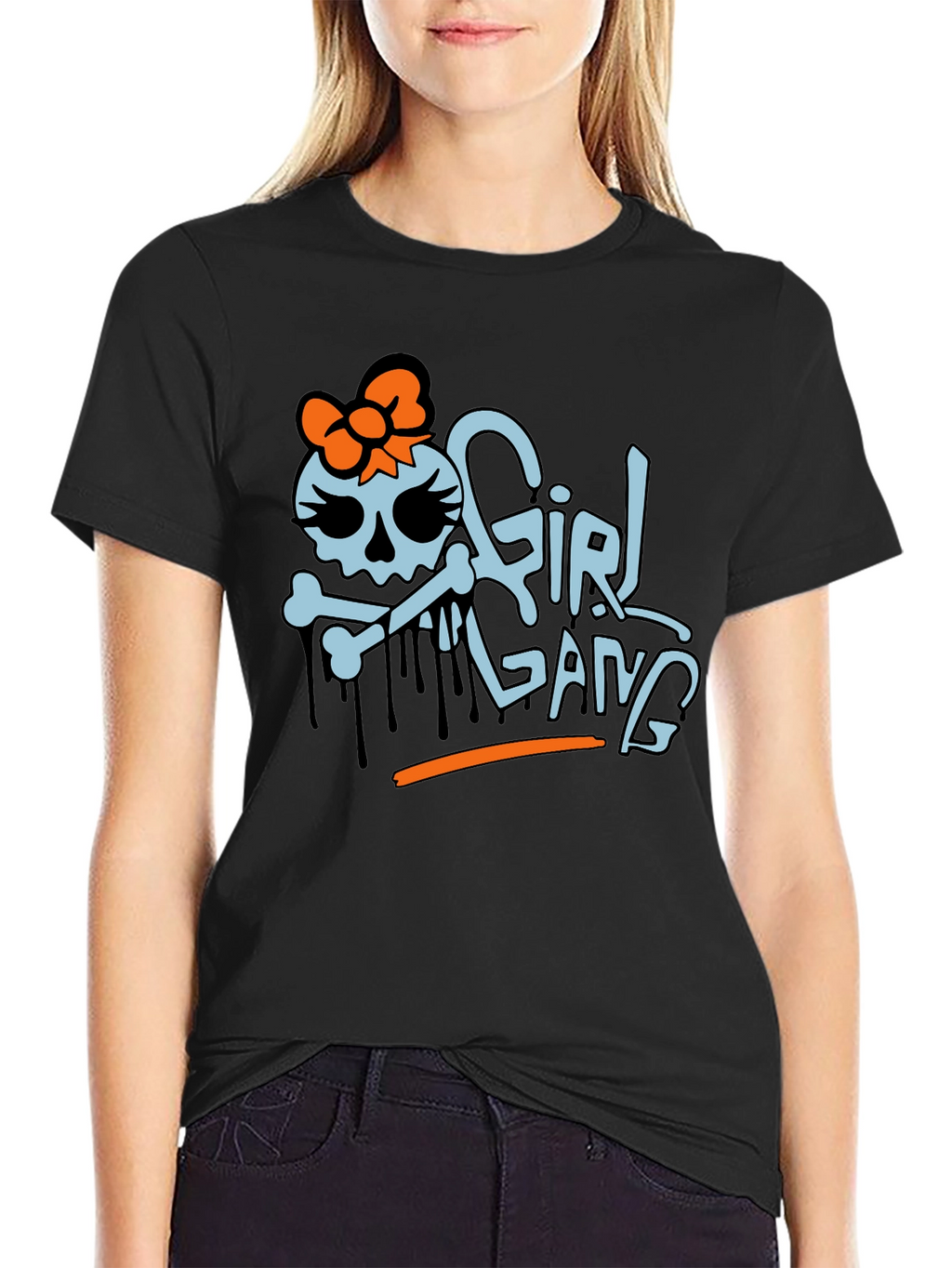 Girl Gang Graphic T-Shirt - Trendy Skull Design