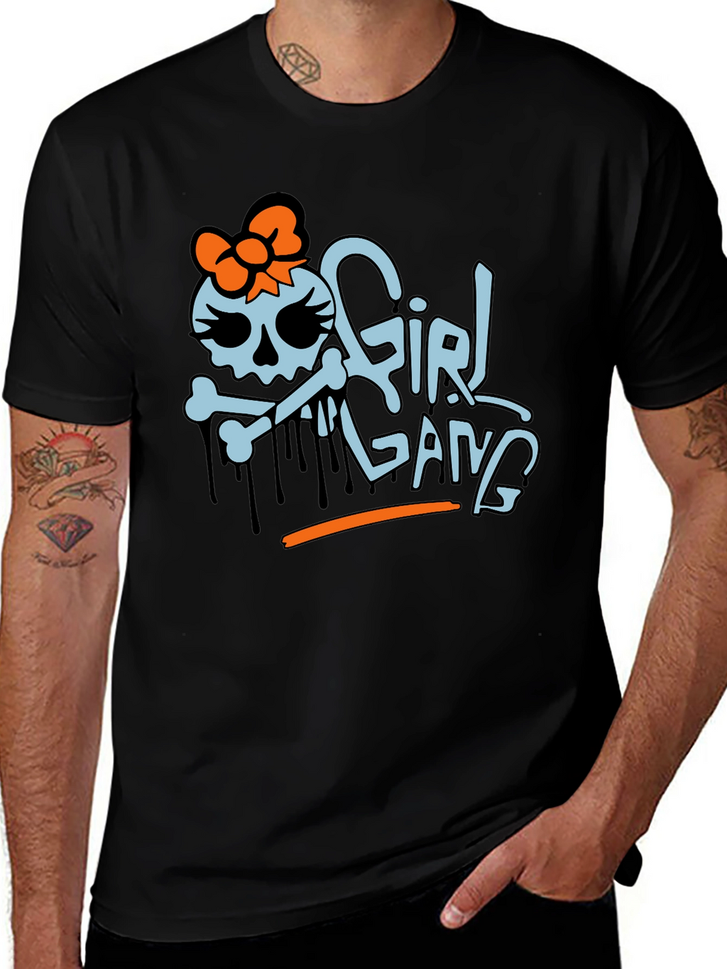 Girl Gang Graphic T-Shirt - Trendy Skull Design