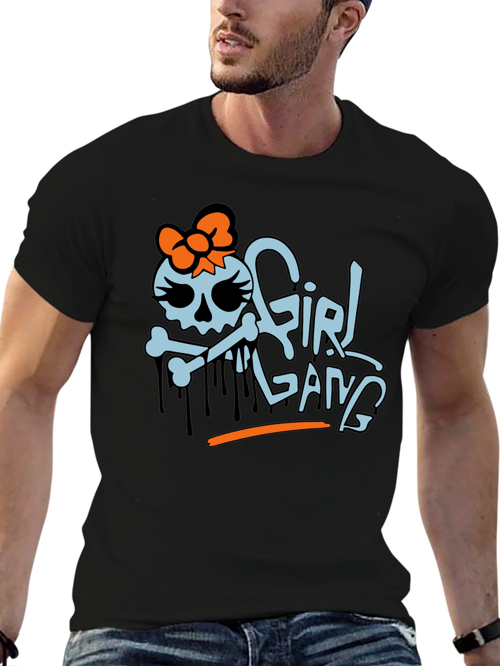 Girl Gang Graphic T-Shirt - Trendy Skull Design