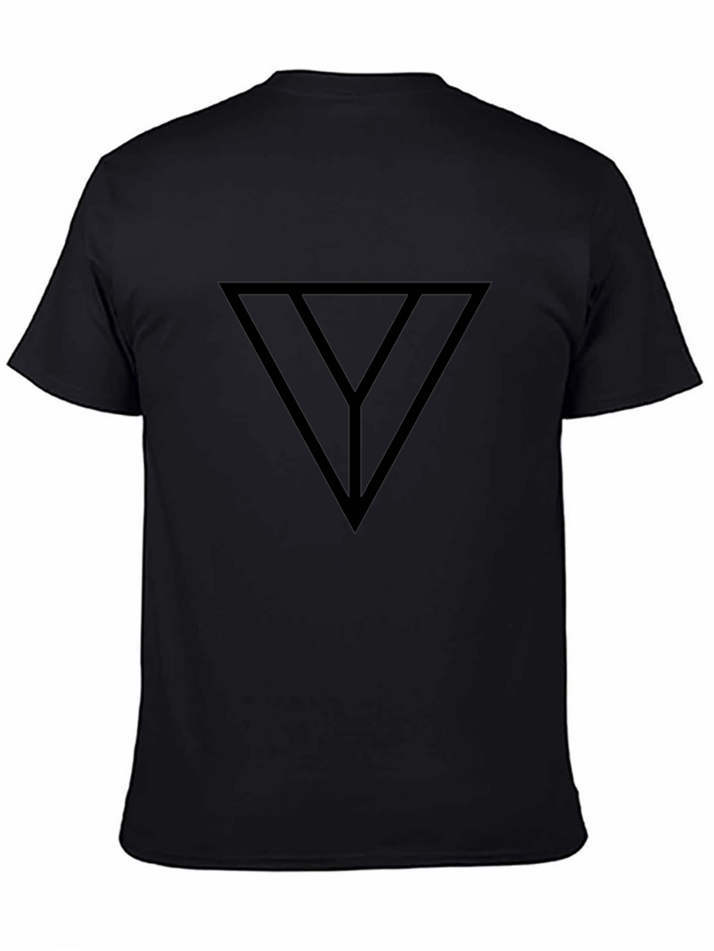 Modern Graphic Tee - Black Triangle Y Design