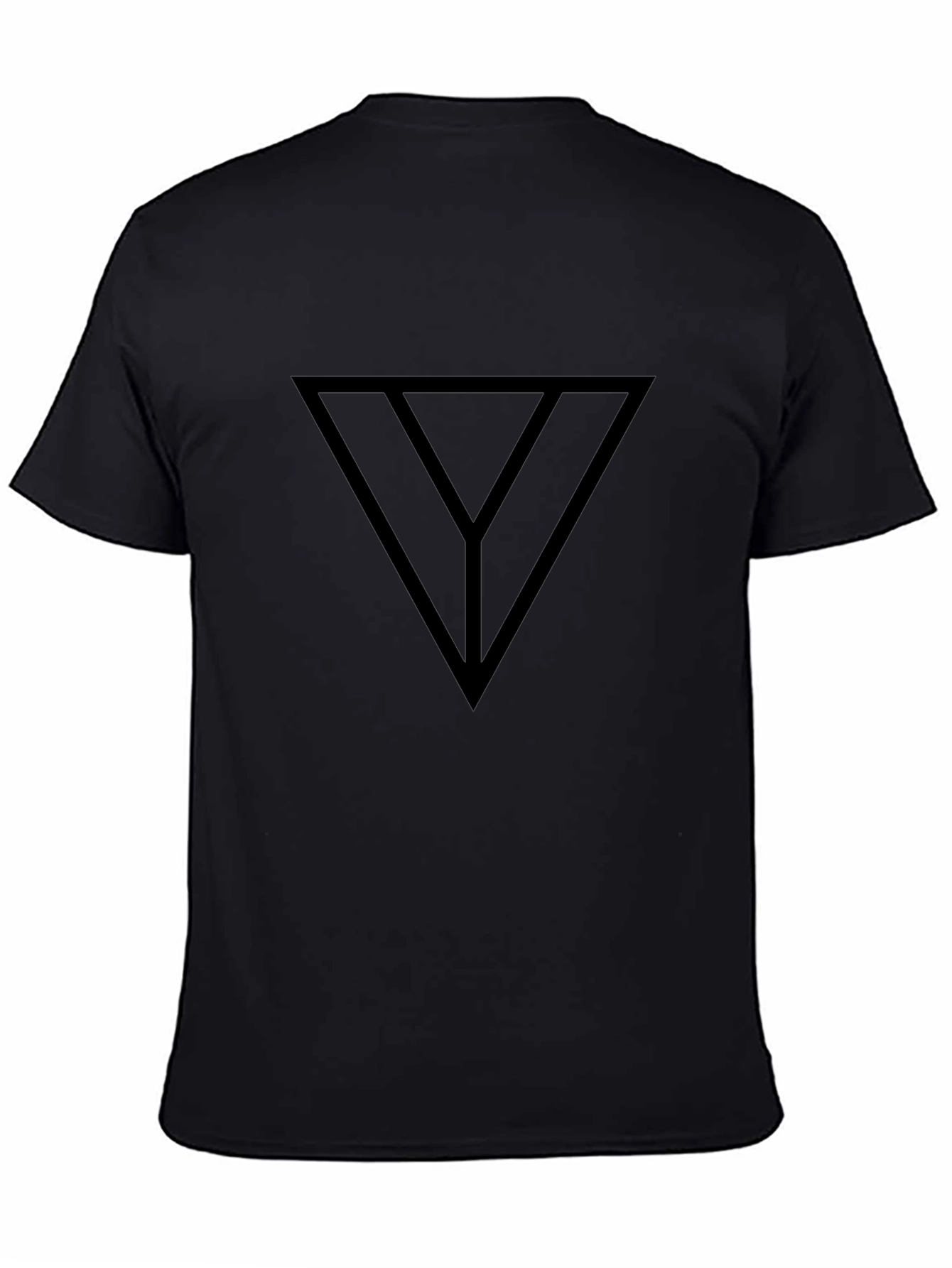 Modern Graphic Tee - Black Triangle Y Design