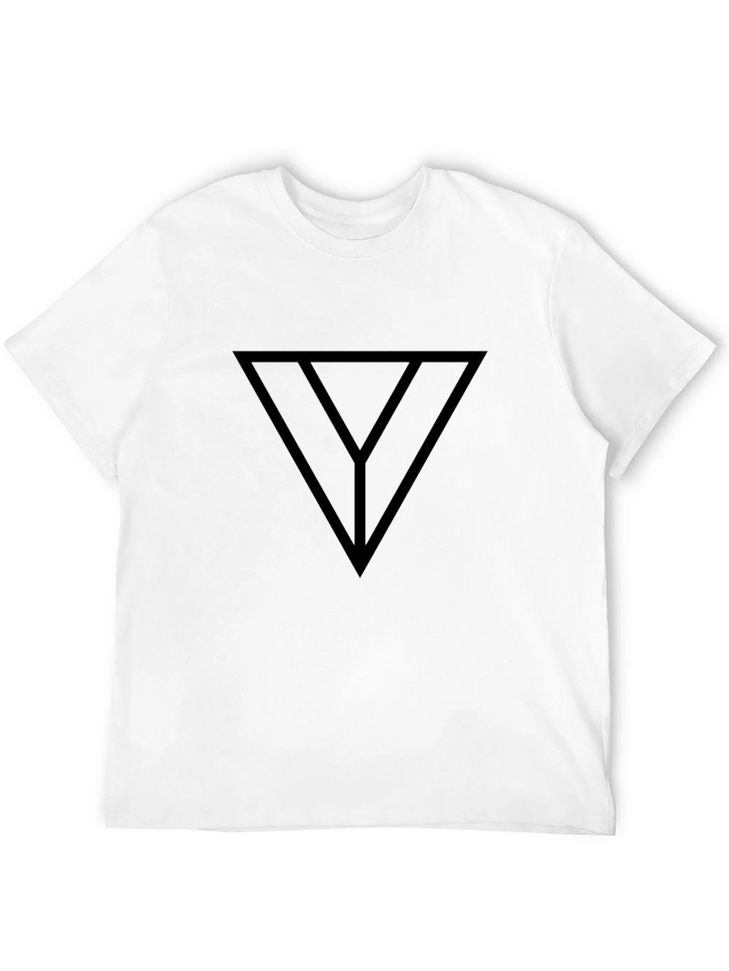 Modern Graphic Tee - Black Triangle Y Design