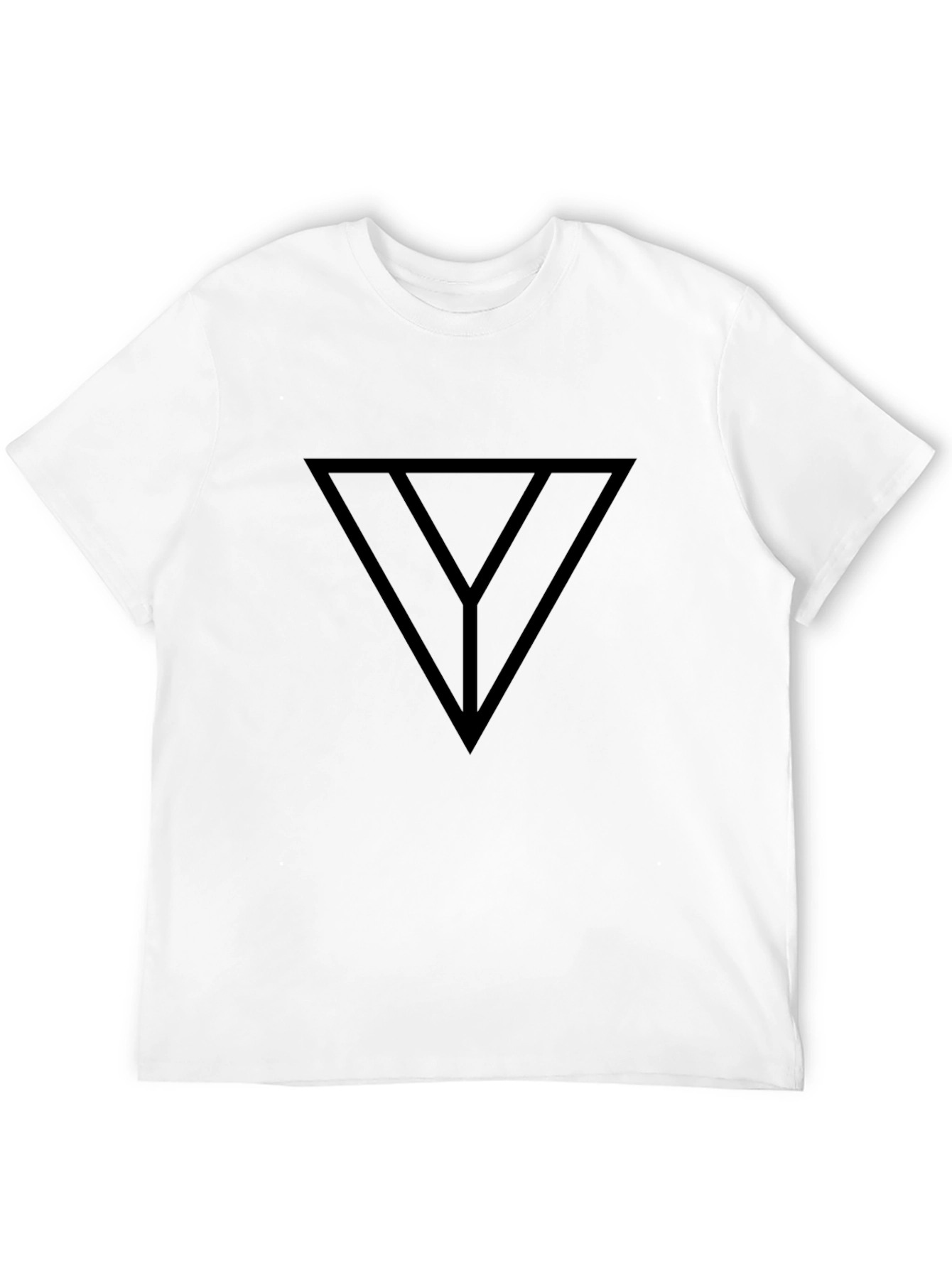Modern Graphic Tee - Black Triangle Y Design