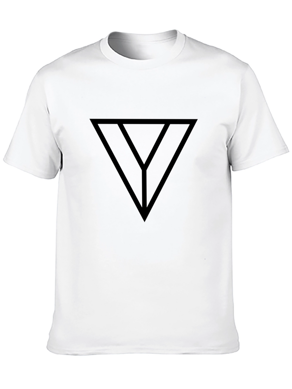 Modern Graphic Tee - Black Triangle Y Design
