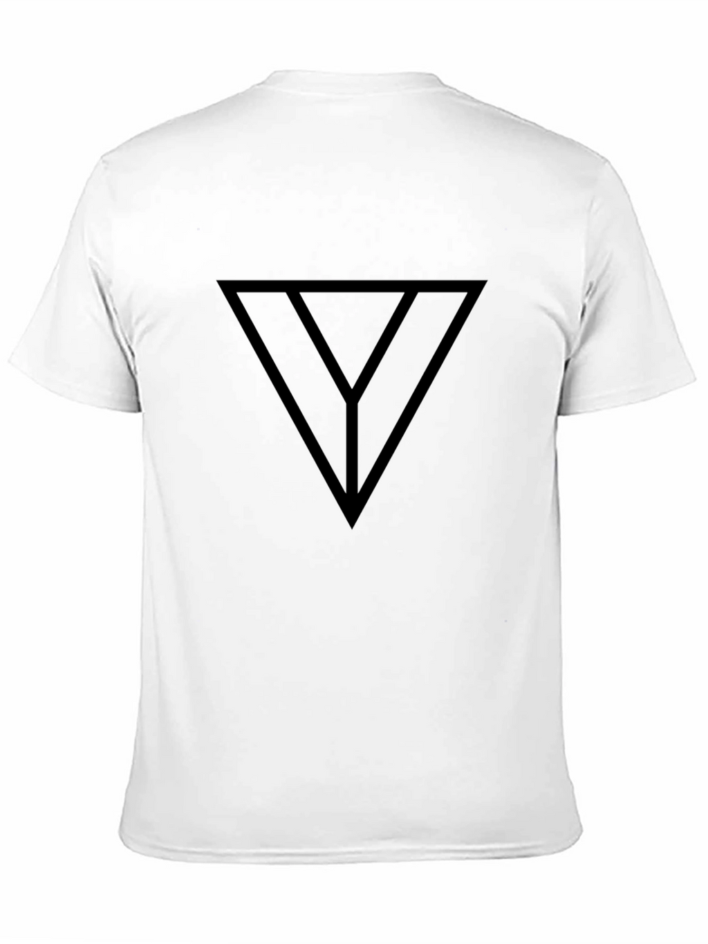 Modern Graphic Tee - Black Triangle Y Design