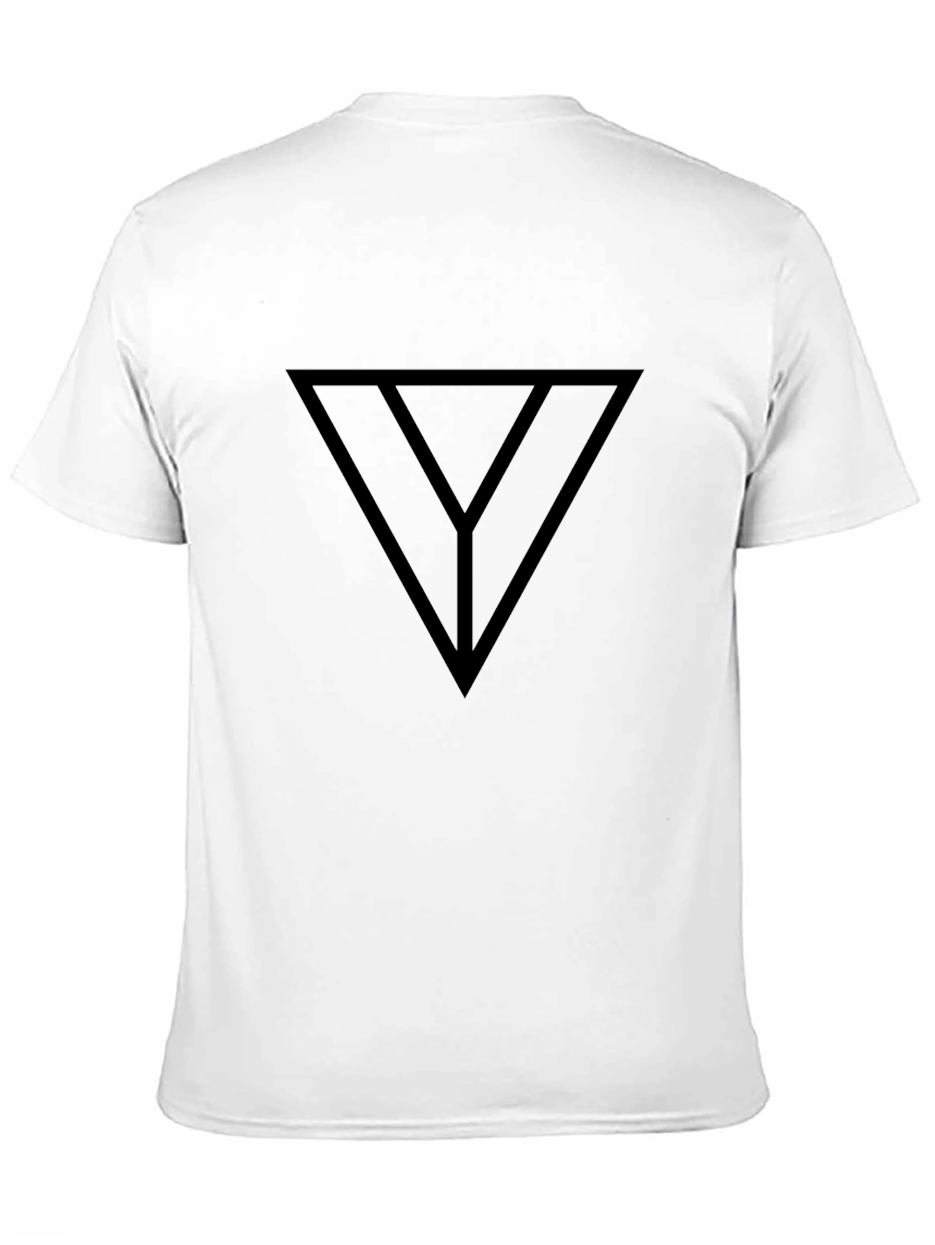 Modern Graphic Tee - Black Triangle Y Design