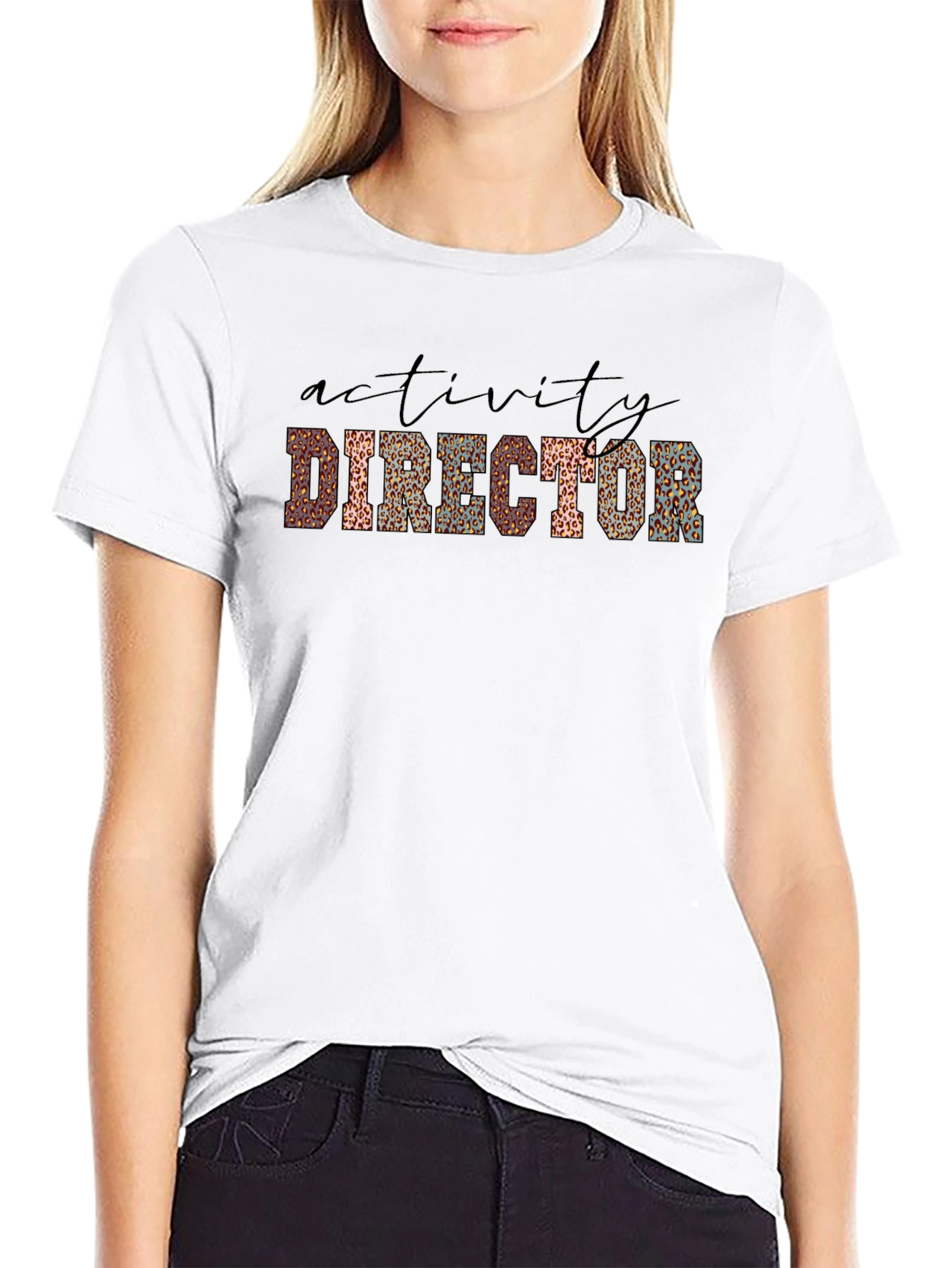 Activity Director Leopard Print T-Shirt
