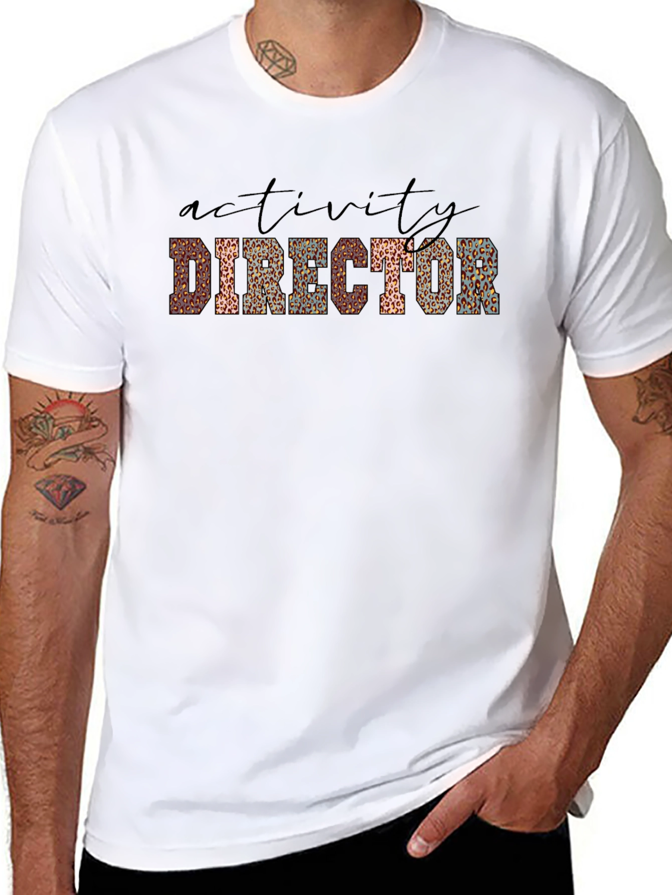 Activity Director Leopard Print T-Shirt