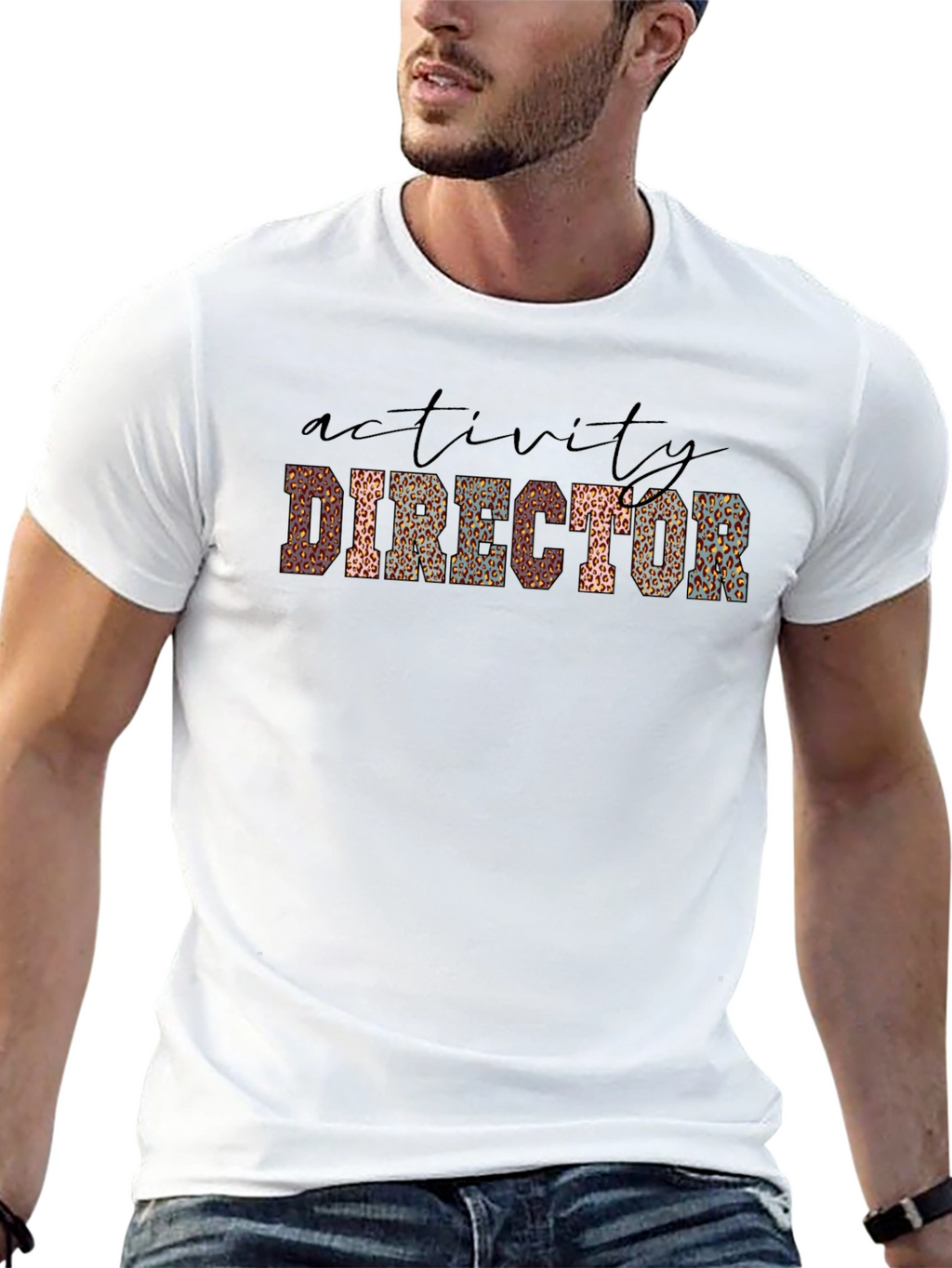 Activity Director Leopard Print T-Shirt