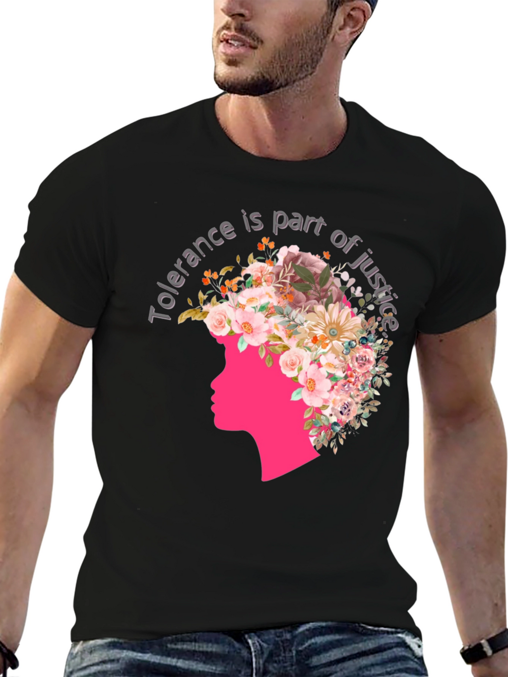 Tolerance Justice Floral Graphic Tee