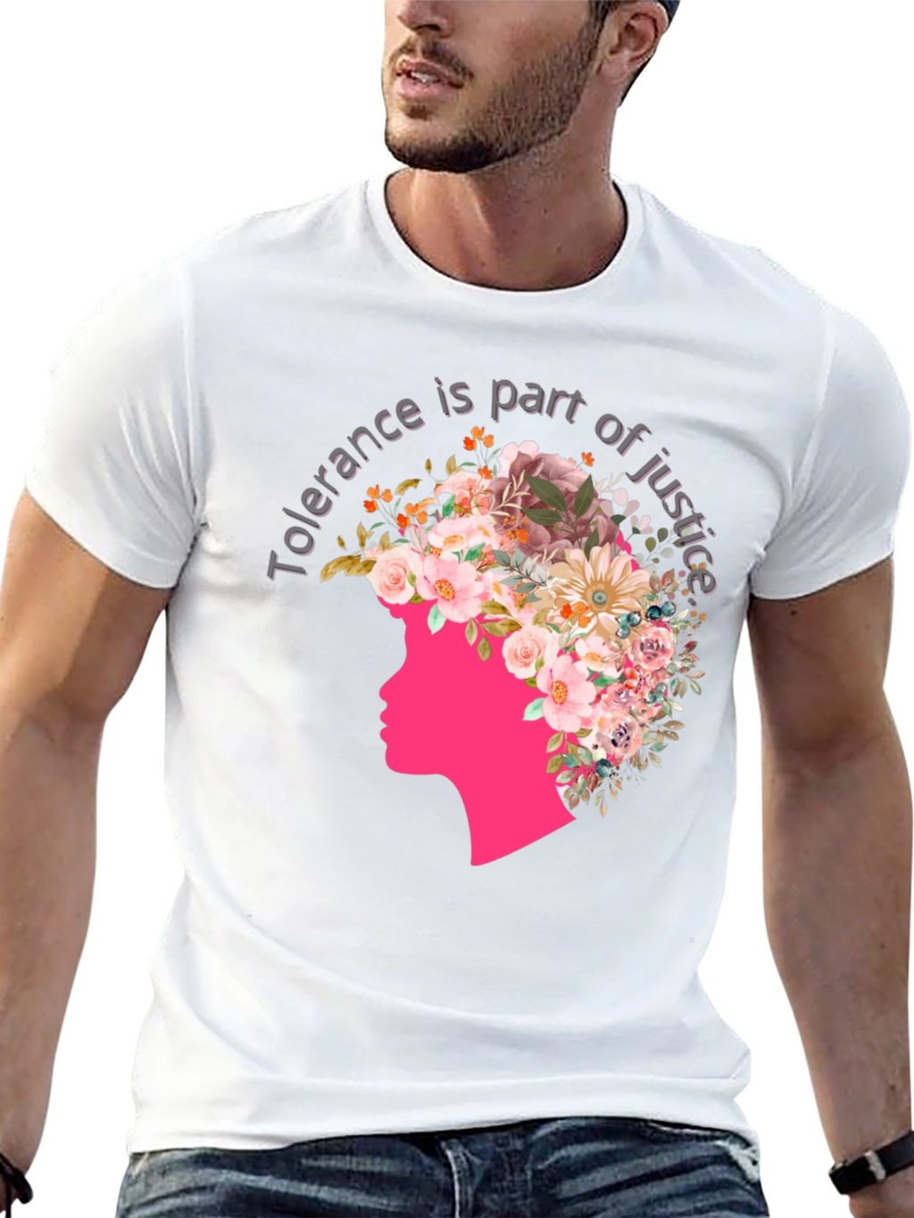 Tolerance Justice Floral Graphic Tee