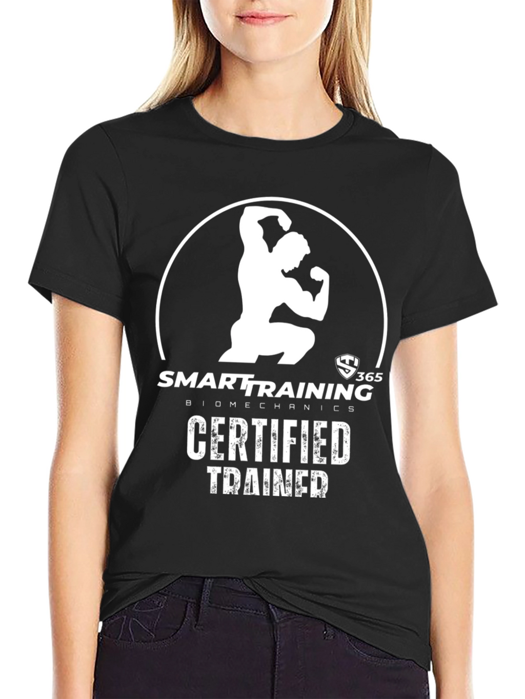 Certified Trainer Black T-Shirt: Smart Training Biomechanics