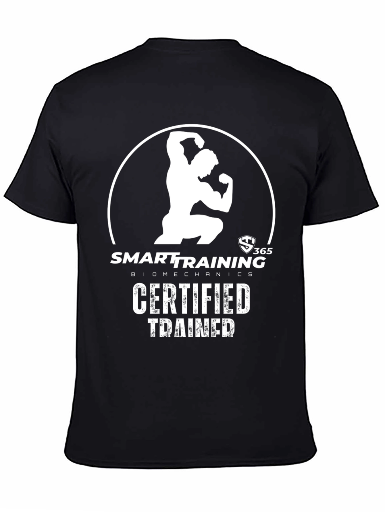 Certified Trainer Black T-Shirt: Smart Training Biomechanics