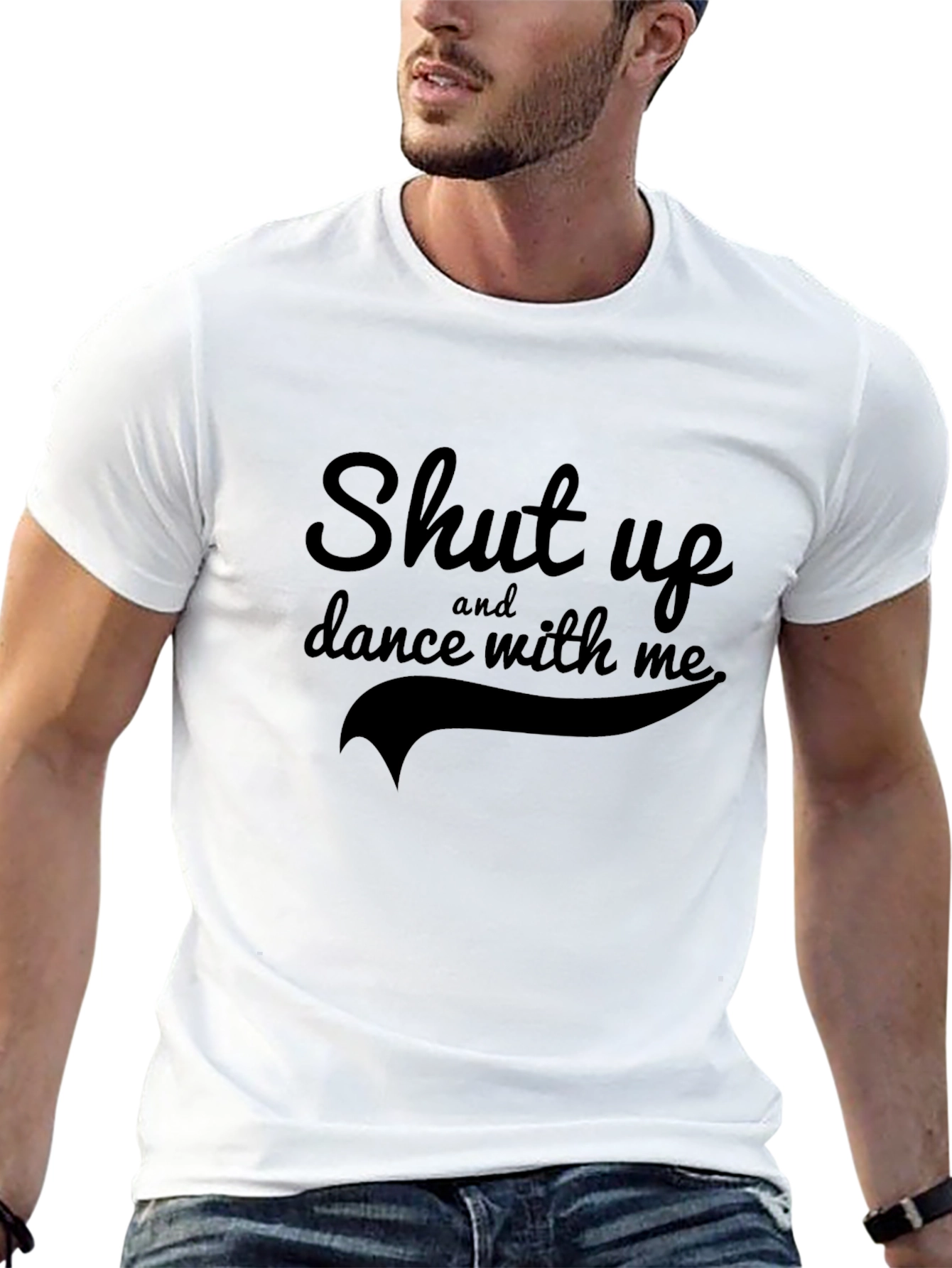 Shut Up and Dance with Me Black Graphic T-Shirt