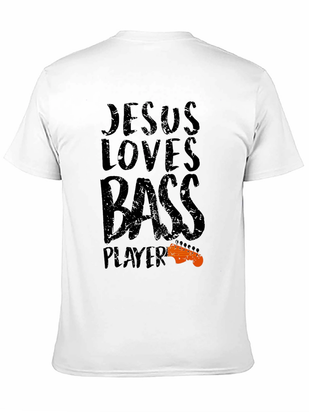 Jesus Loves Bass Player Black T-Shirt
