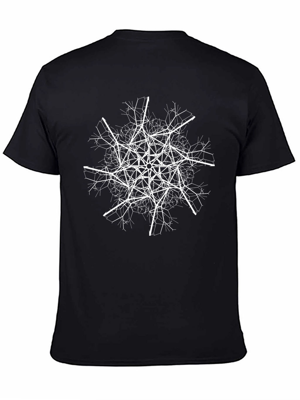 Abstract Tree Graphic T-Shirt - Black