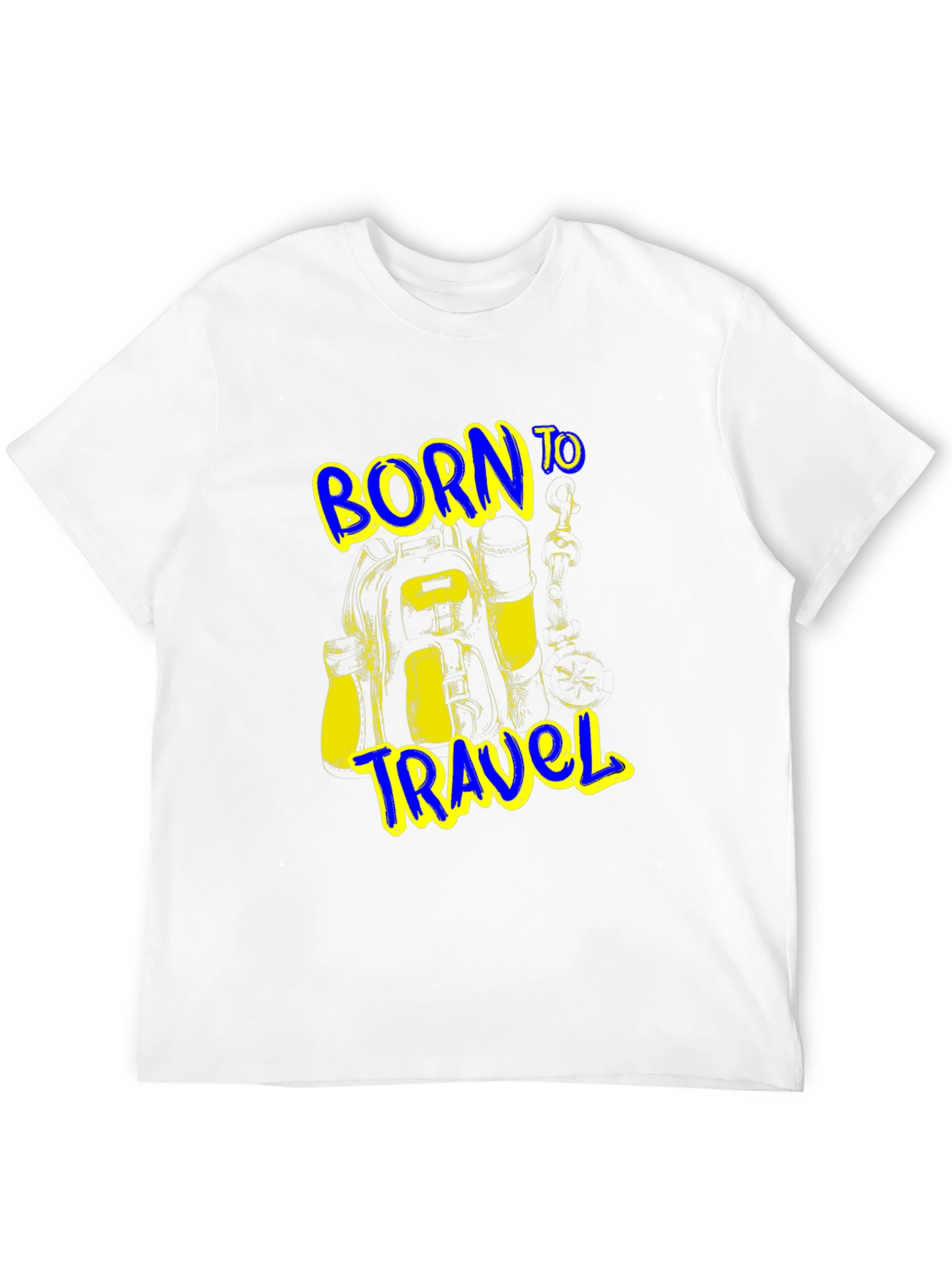 Born to Travel Graphic Black T-Shirt