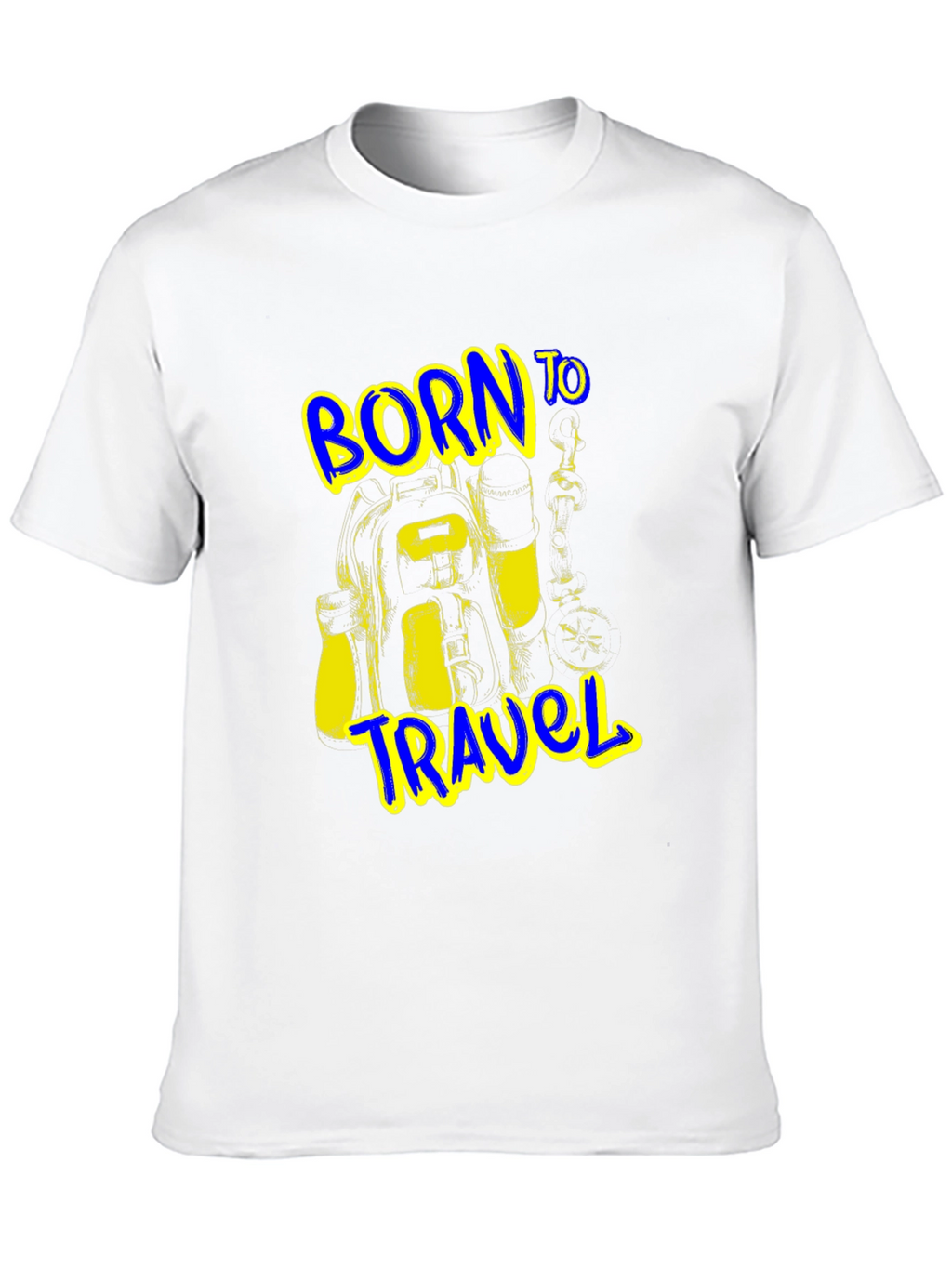 Born to Travel Graphic Black T-Shirt