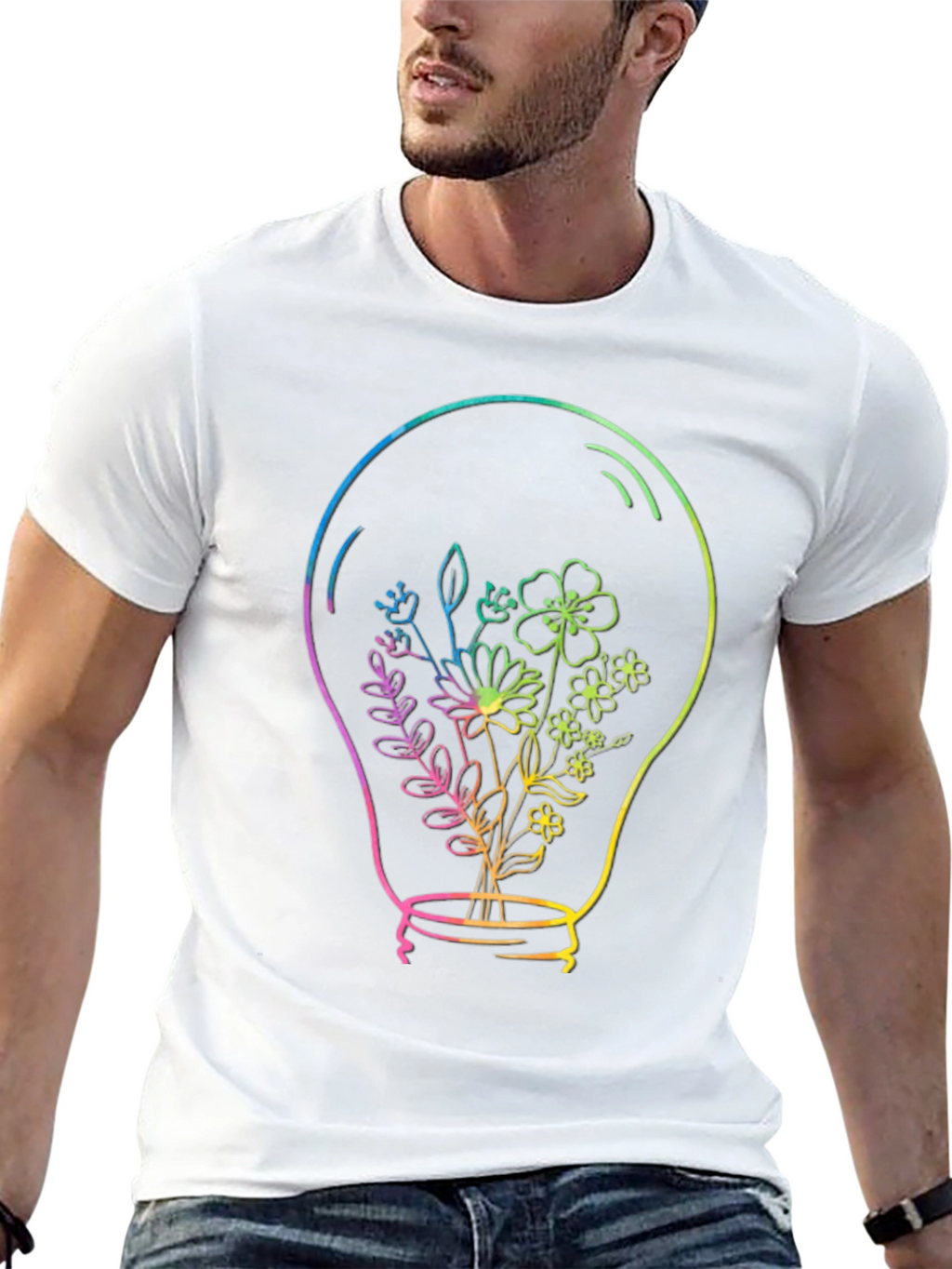 Floral Light Bulb Graphic Tee