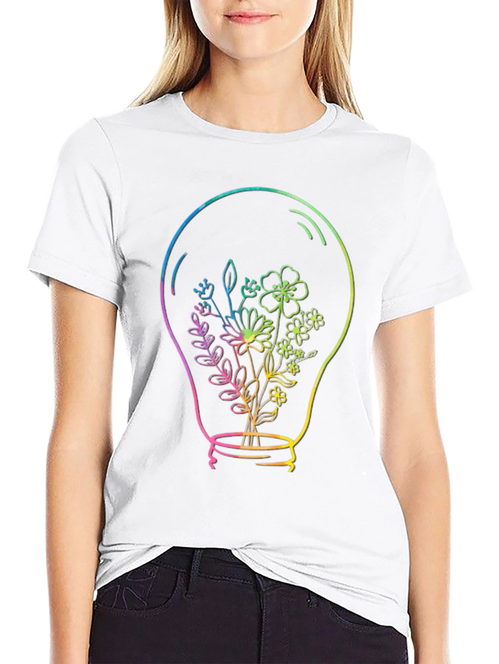Floral Light Bulb Graphic Tee