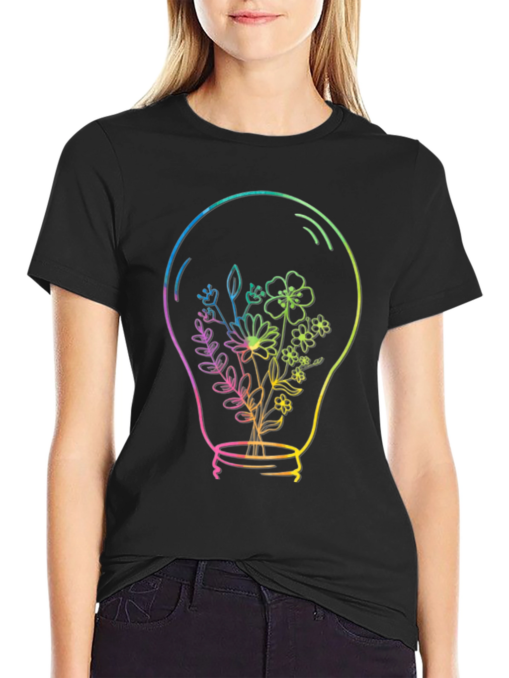 Floral Light Bulb Graphic Tee