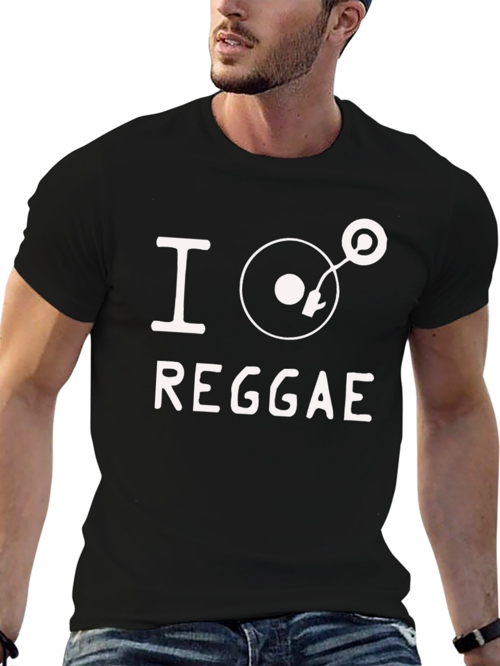 I Love Reggae Black T-Shirt