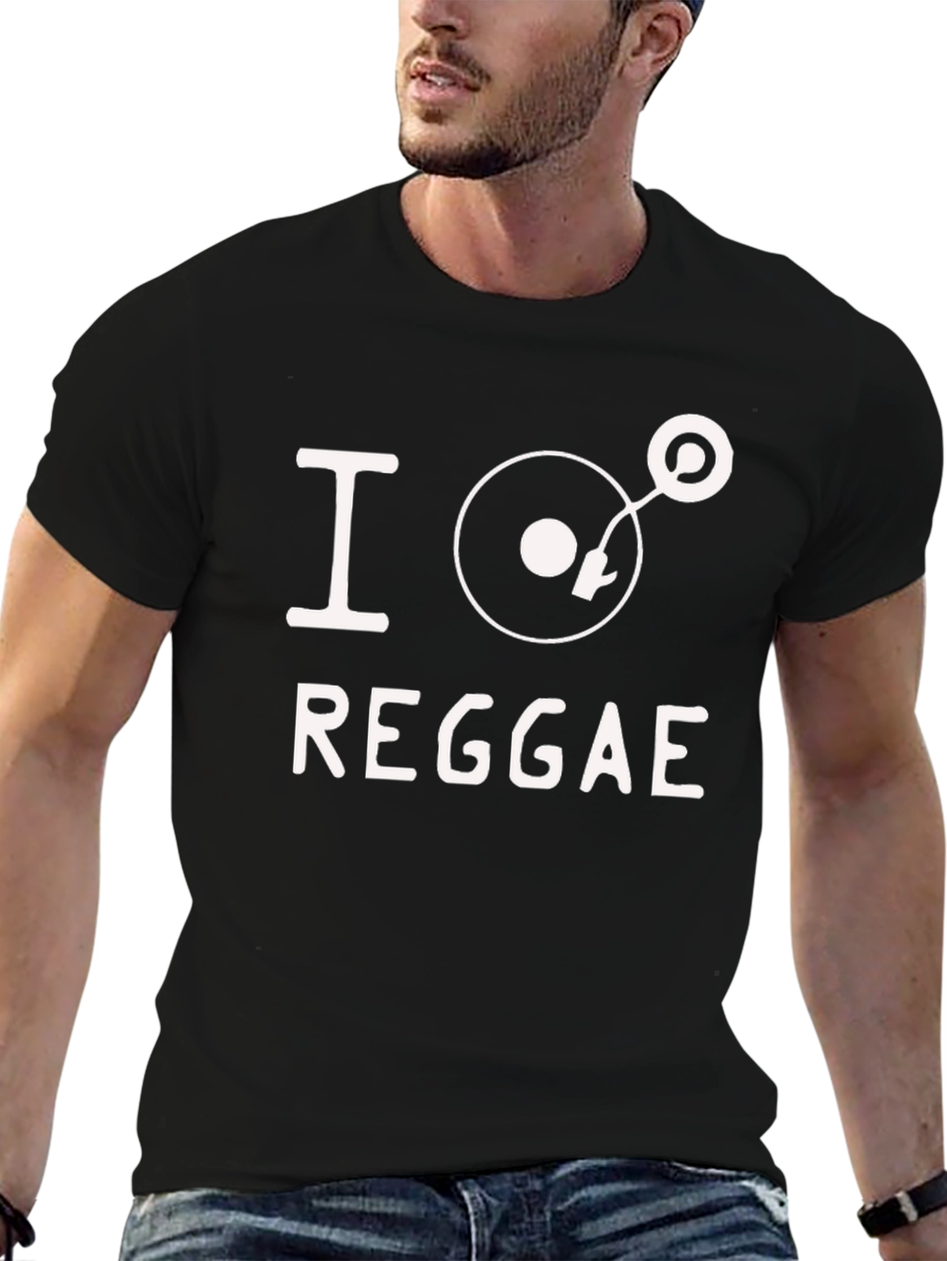 I Love Reggae Black T-Shirt